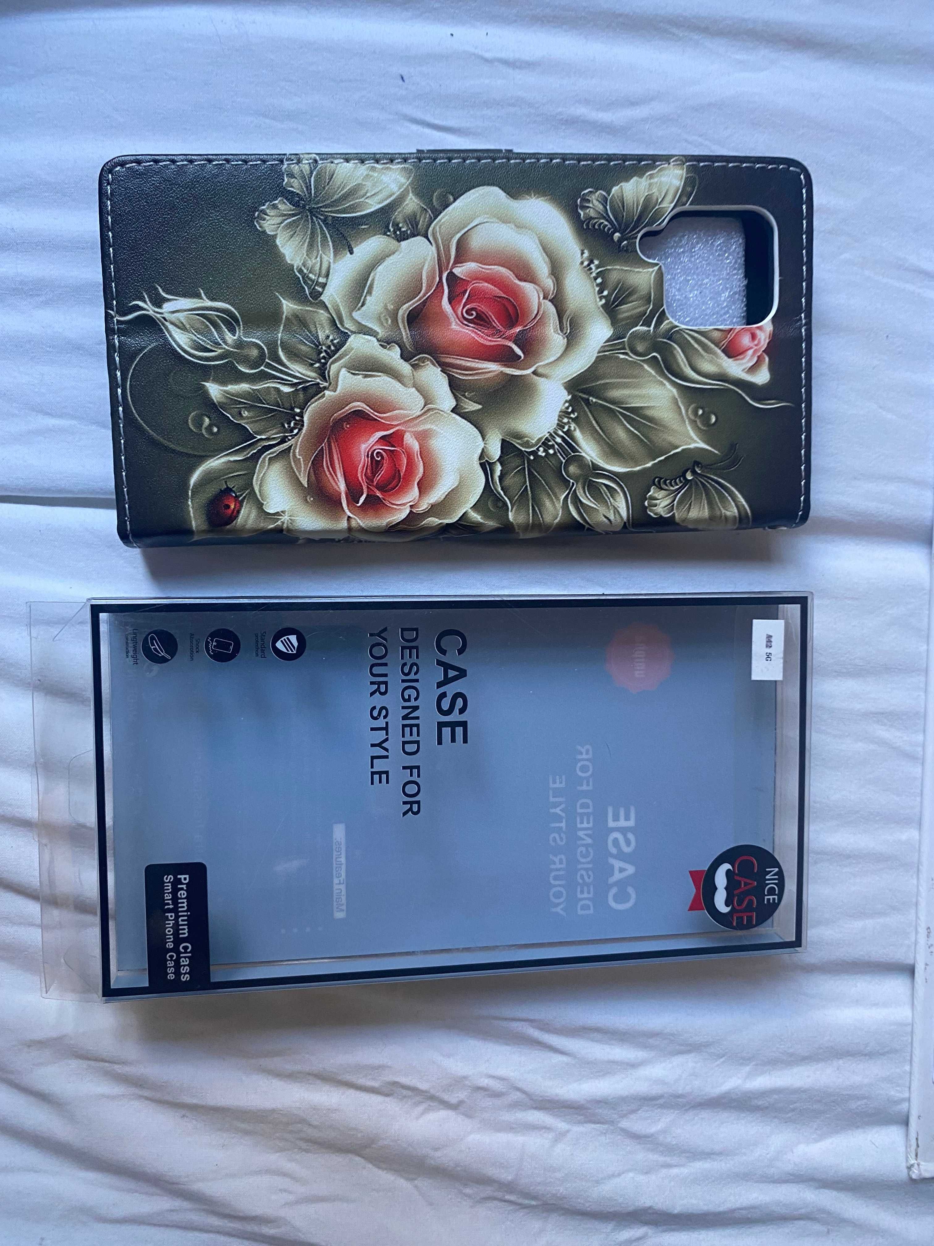 Samsung Galaxy A42 - 5G Etui z klapką Różyczki.