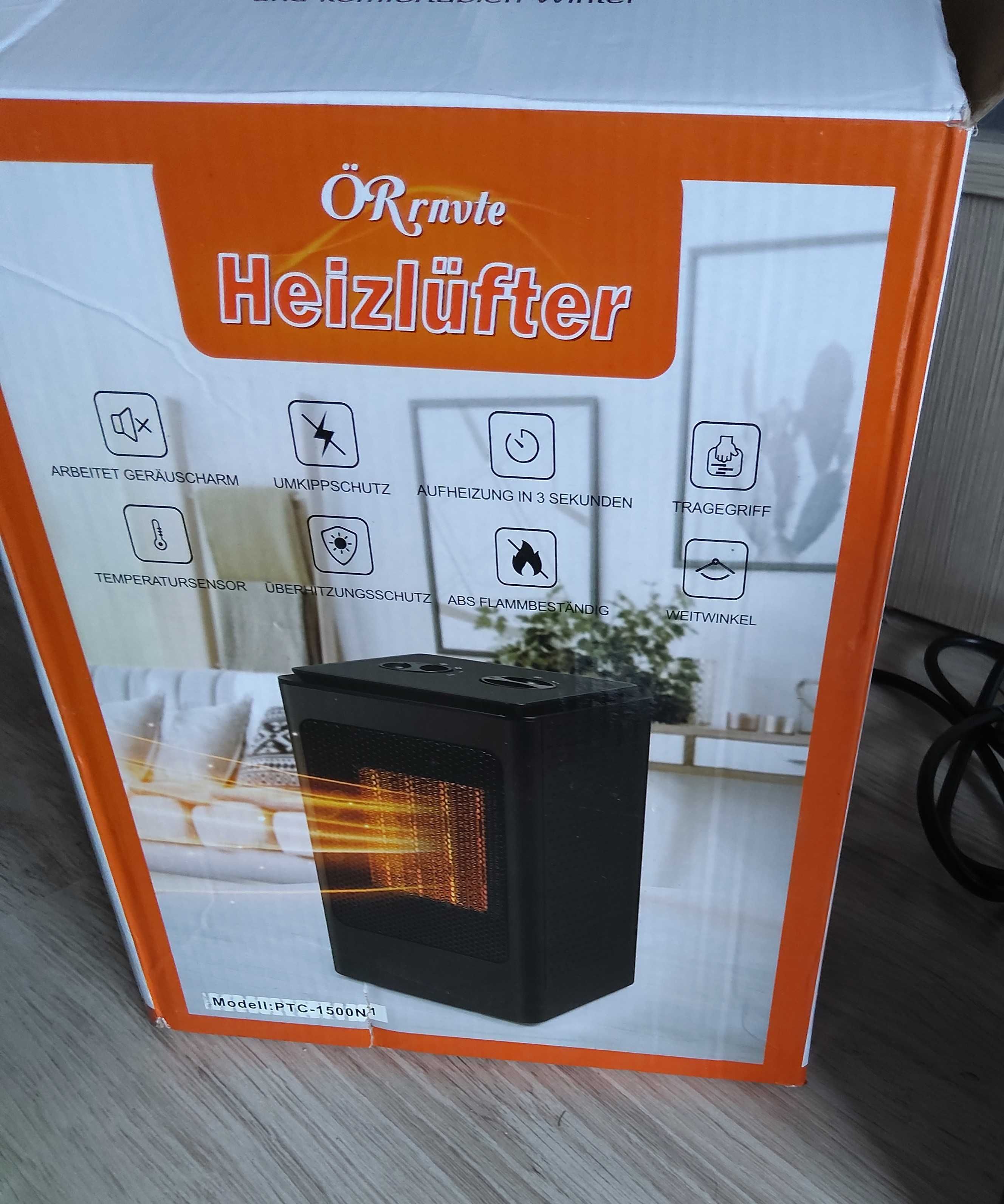 Grzejnik elektryczny nagrzewnica termowentylator PTC-1500N1