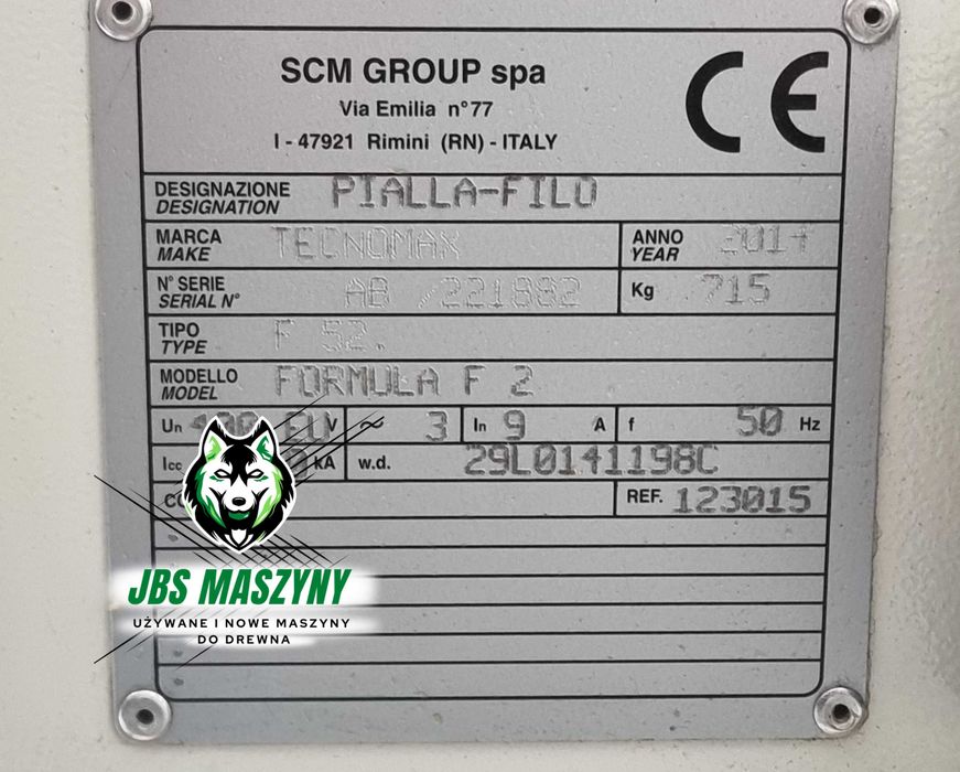 Strugarka heblarka wyrówniarka SCM F2 F520