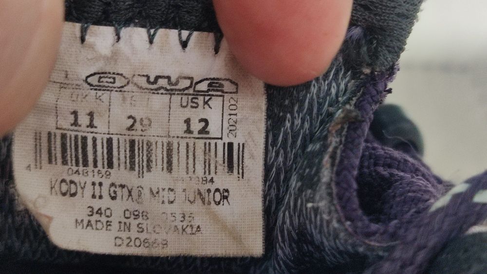 Демісезонні термо черевики Lowa KODY II GTX MID, 29 р., 18,5 см