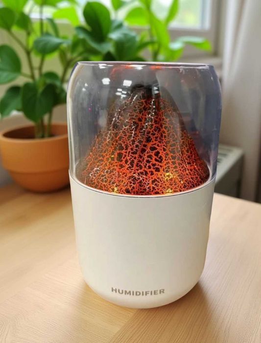 Зволожувач вулкан з підсвіткою аромадифузор 280мл нічник