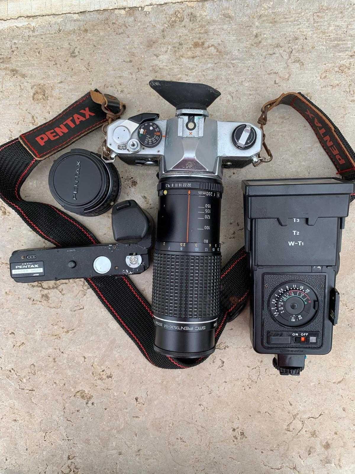 Pentax MX (anos 80) + sitema FLASH
