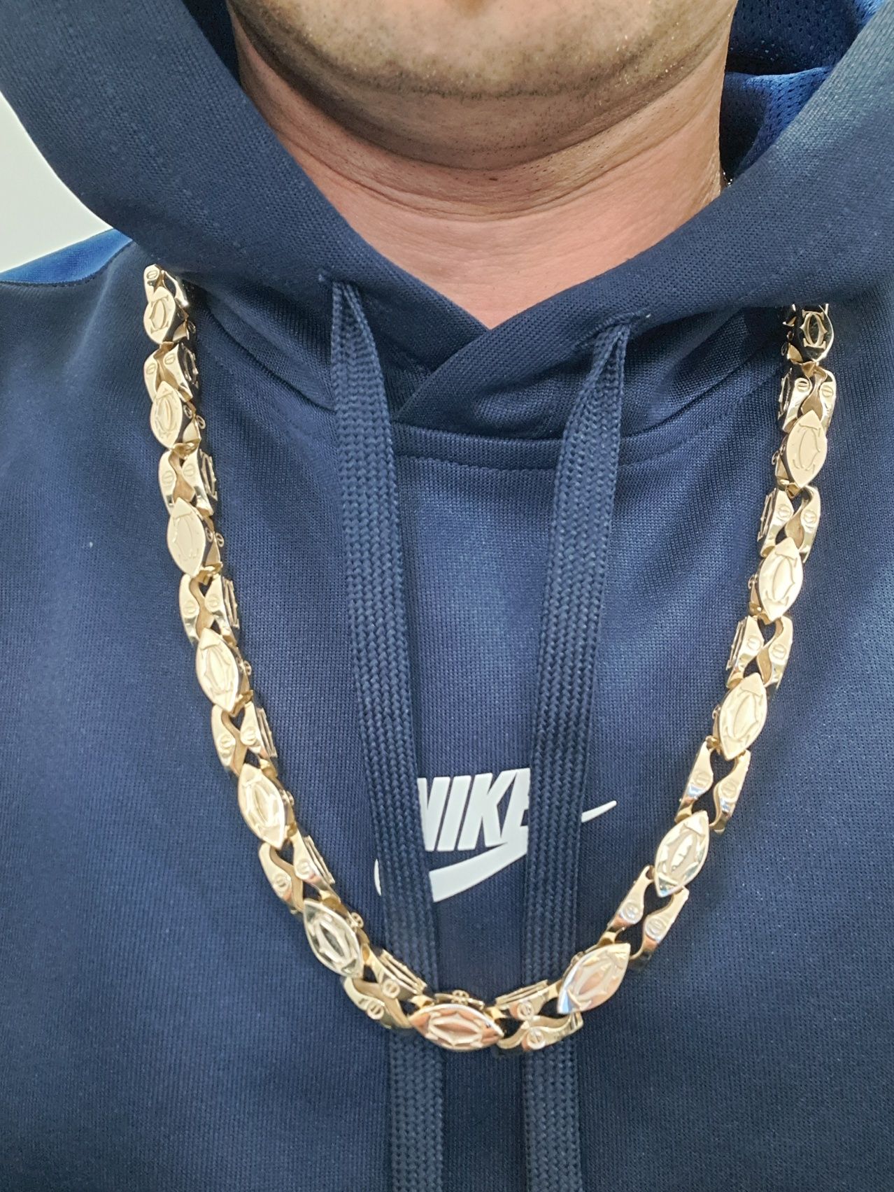 Złoty Łańcuch splot Cartier 197 g Nowy 67 cm 585 Pełny