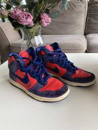 Nike Dunk High Skinny Print Women's 38,5 Hyper Red Royal Blue Sail