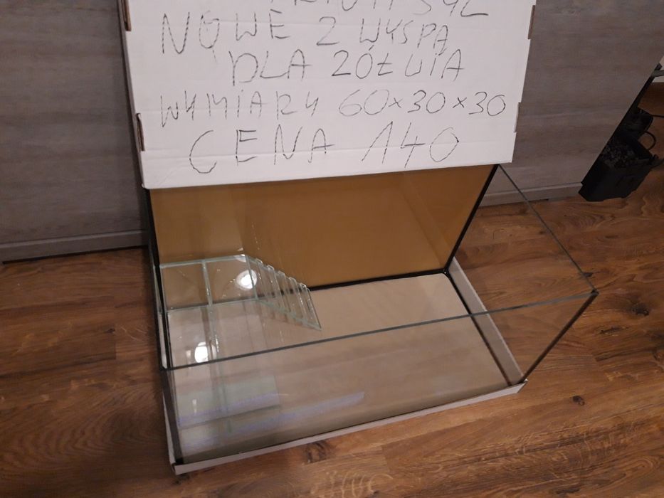 Akwarium NOWE z wyspą dla żółwia 54 L