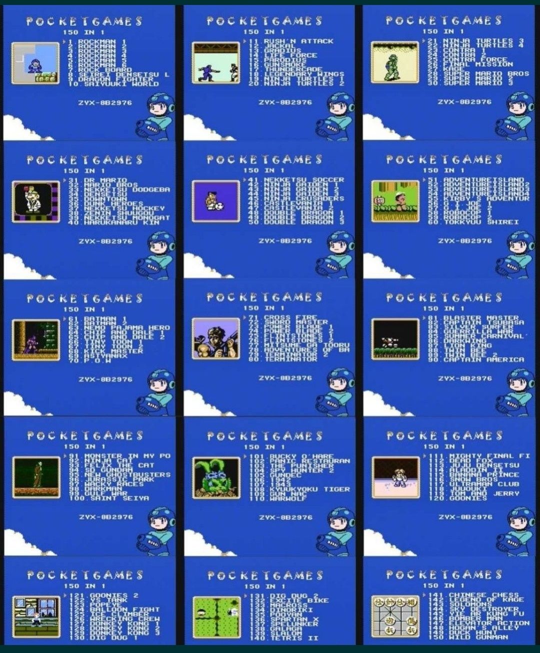 Pocket Games 150-in-1 – Multicartridge do NES/Famicom/Pegasus