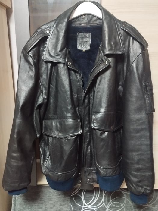 Męska, skórzana, ocieplana kurtka w bardzo dobrym stanie (62)