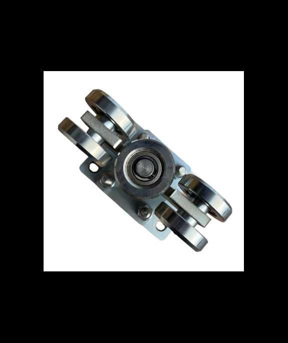 Zestaw Wózków 5 rolkowych profil 80x80x5 z rolką najazdową i gniazdem