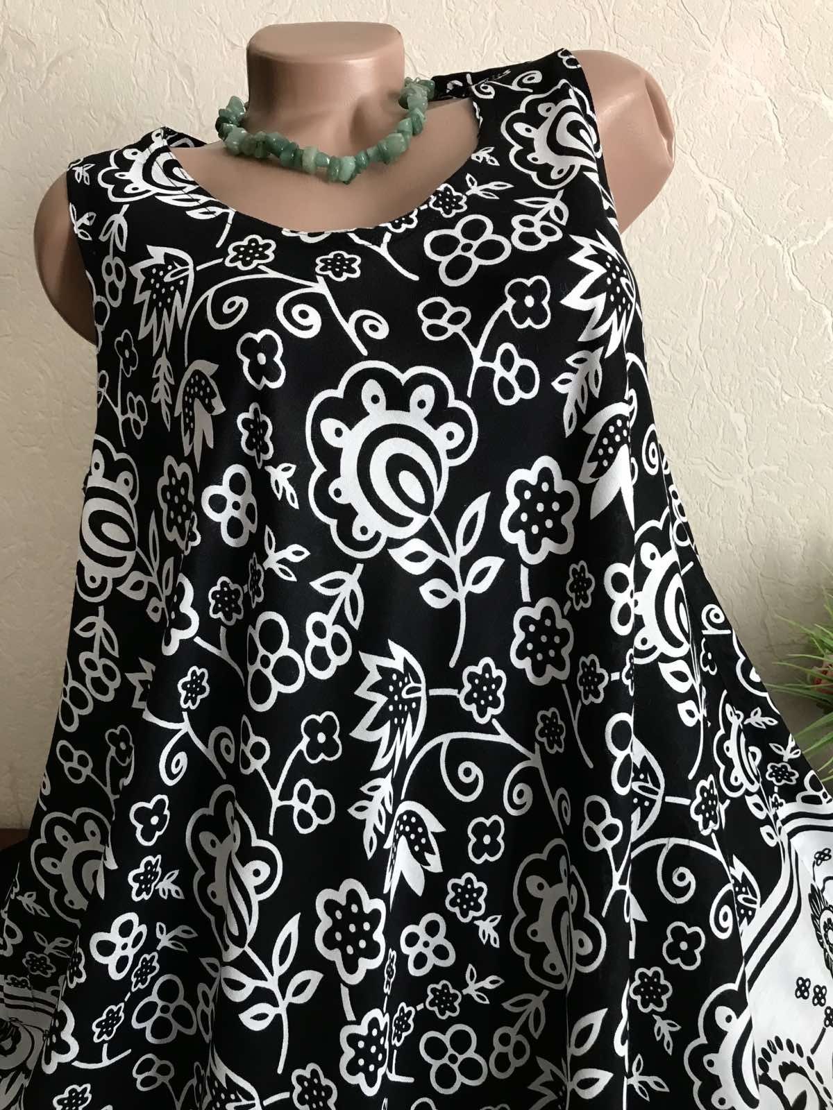 Стильный сарафан-платье НАТУРАЛЬНЫЕ ткани 48-60р Индия оригинал