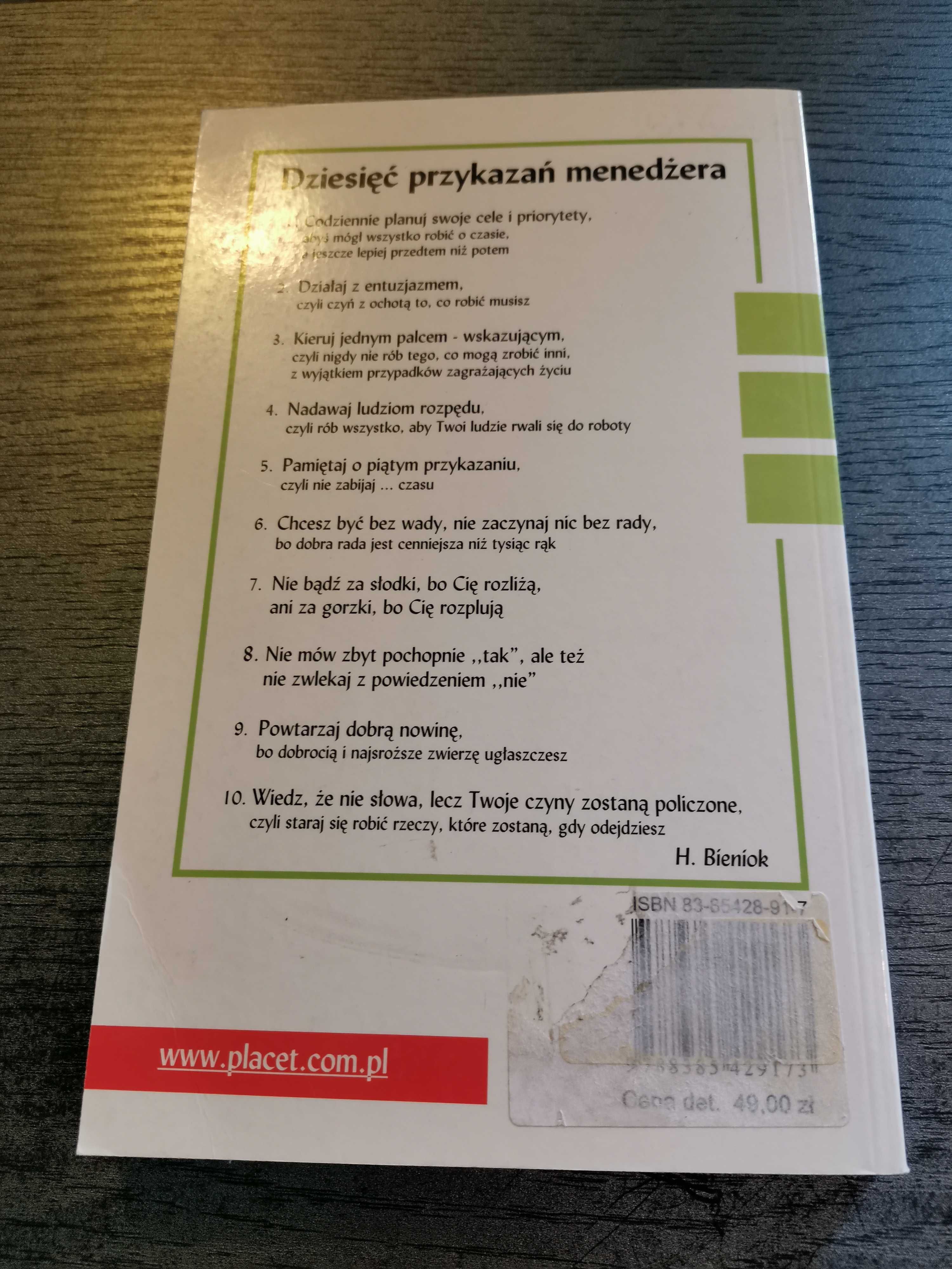 Metody sprawnego zarządzania Henryk Bieniok i zespół
