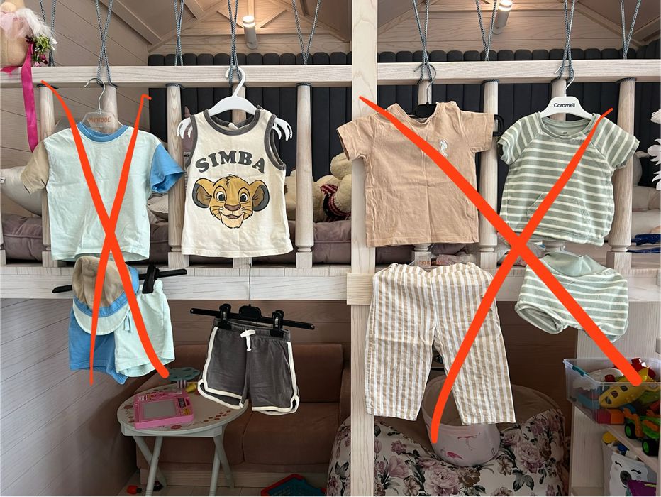 Футболки, комплекты + шорты, штаны H&M,Benetton, 4 мес - 3 года-30грн