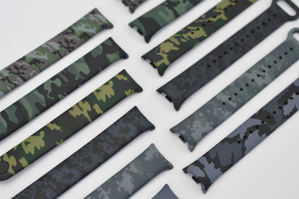 Ремешок для смарт-браслета Mi Band 8/9/10 Хаки Комуфляж мибенд 8 9 10