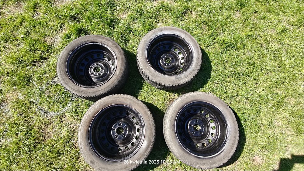 Koła stalowe 16 cali Toyota, Czujniki TPMS, oryginalne kołpaki