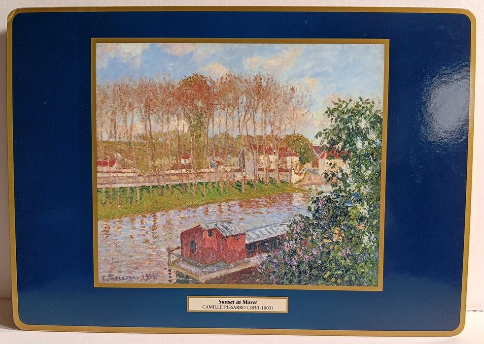 6 bases de mesa de impressionistas franceses