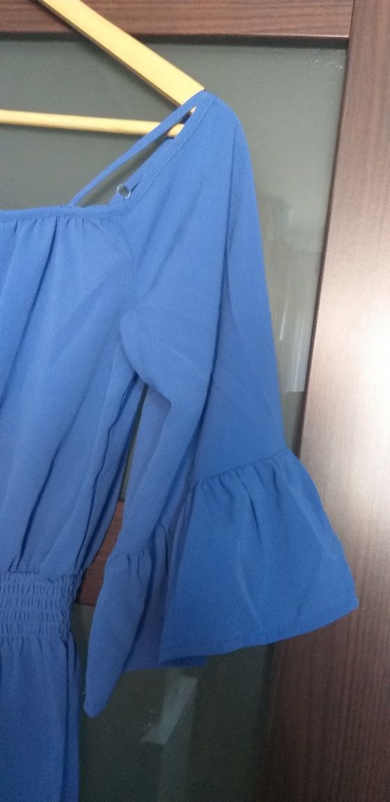 Kobaltowa krótka sukienka r. 38 H&M