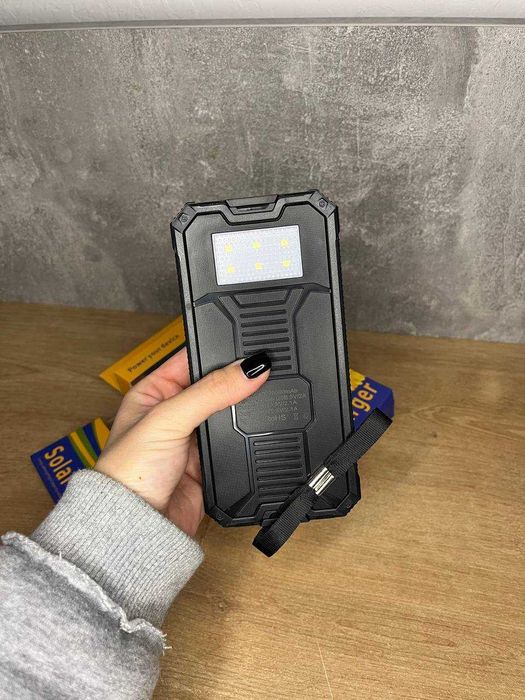 Повербанк на сонячній батареї! Power Bank + ліхтар! На 20.000 mAH.