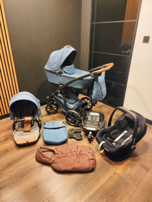 Wózek dziecięcy 2w1 Junama Space+ fotelik Maxi Cossi+ baza ISOFIX