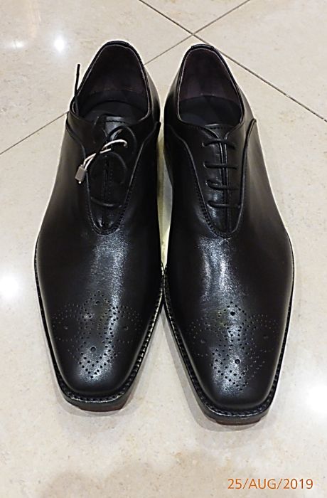 Derossi sapatos oxford pretos em pele tamanho 45