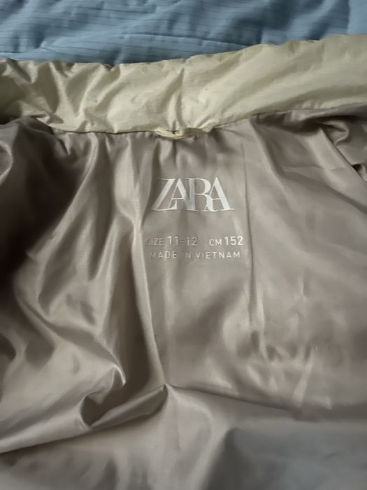 Детская куртка zara золотисто-розовая на девочку 11-12 лет