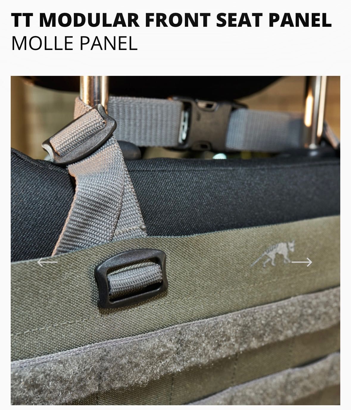 TT Modular Front Seat Panel
MOLLE PANEL