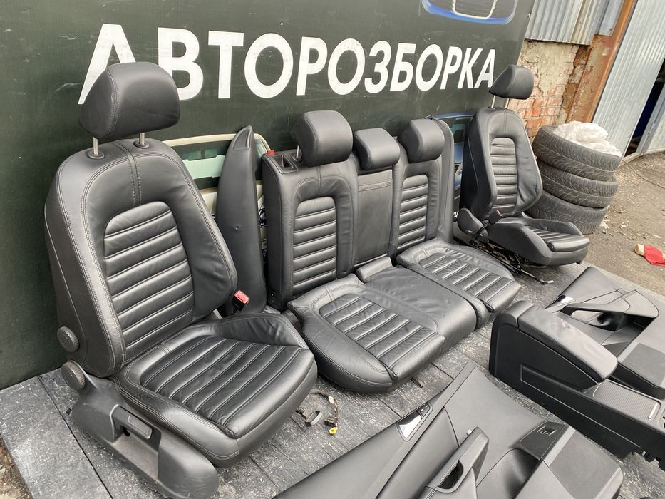 салон passat b6 сидушки сидіння чорний шкіра Пассат Б6