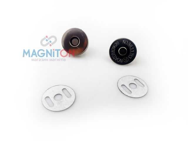 Магнит кнопка для сумок текстиля круглая 14,5, 18,5 мм комплект скидка