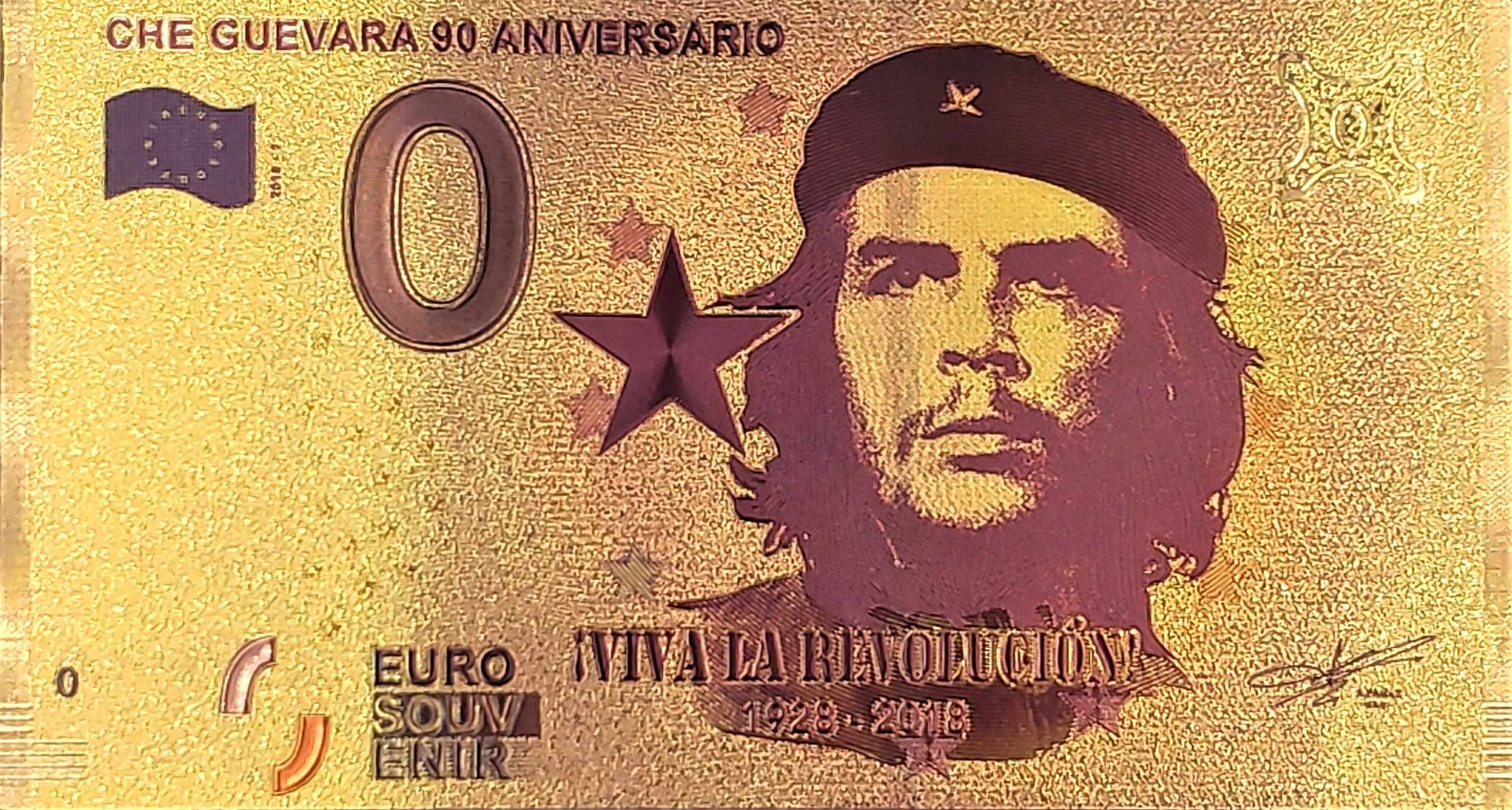Ernesto Che Guevara - unikalny, piękny pozłacany banknot (okazja!)