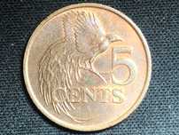 Lote de 2 Moedas Trinidad e Tobago 5 e 10 cents