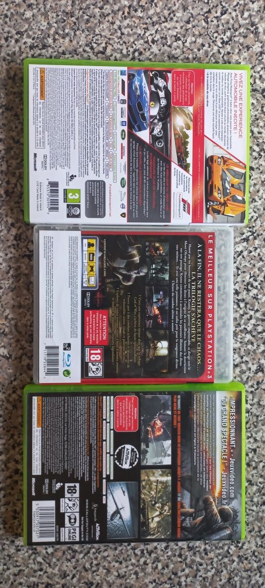 God of war 3/Call of duty world at war/Forza motorsport 4 Xbox 360/Ps3