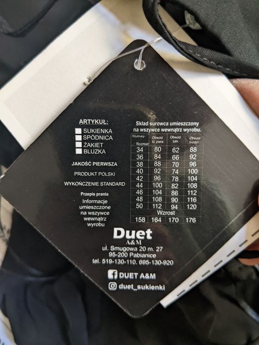 Sukienka wieczorowa czarna r. 40