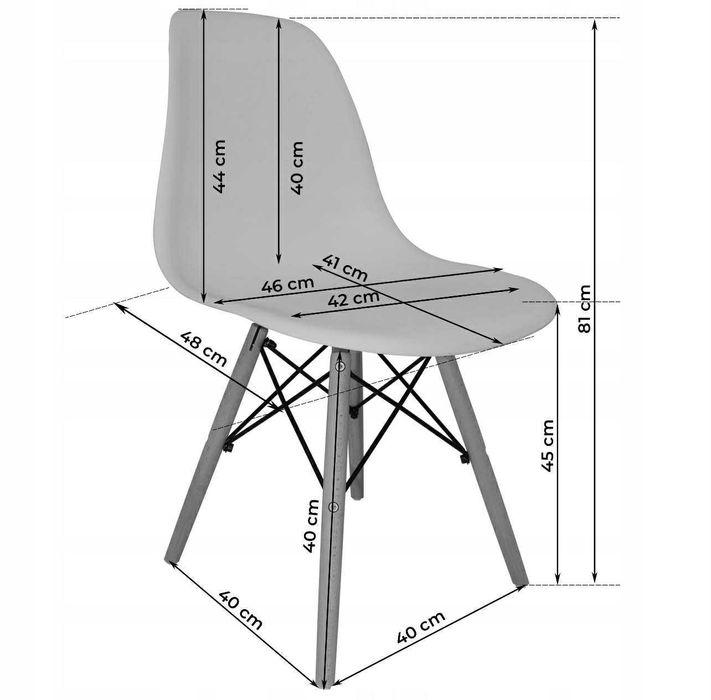 NOWE stylowe krzesło skandynawskie do salonu jadalni