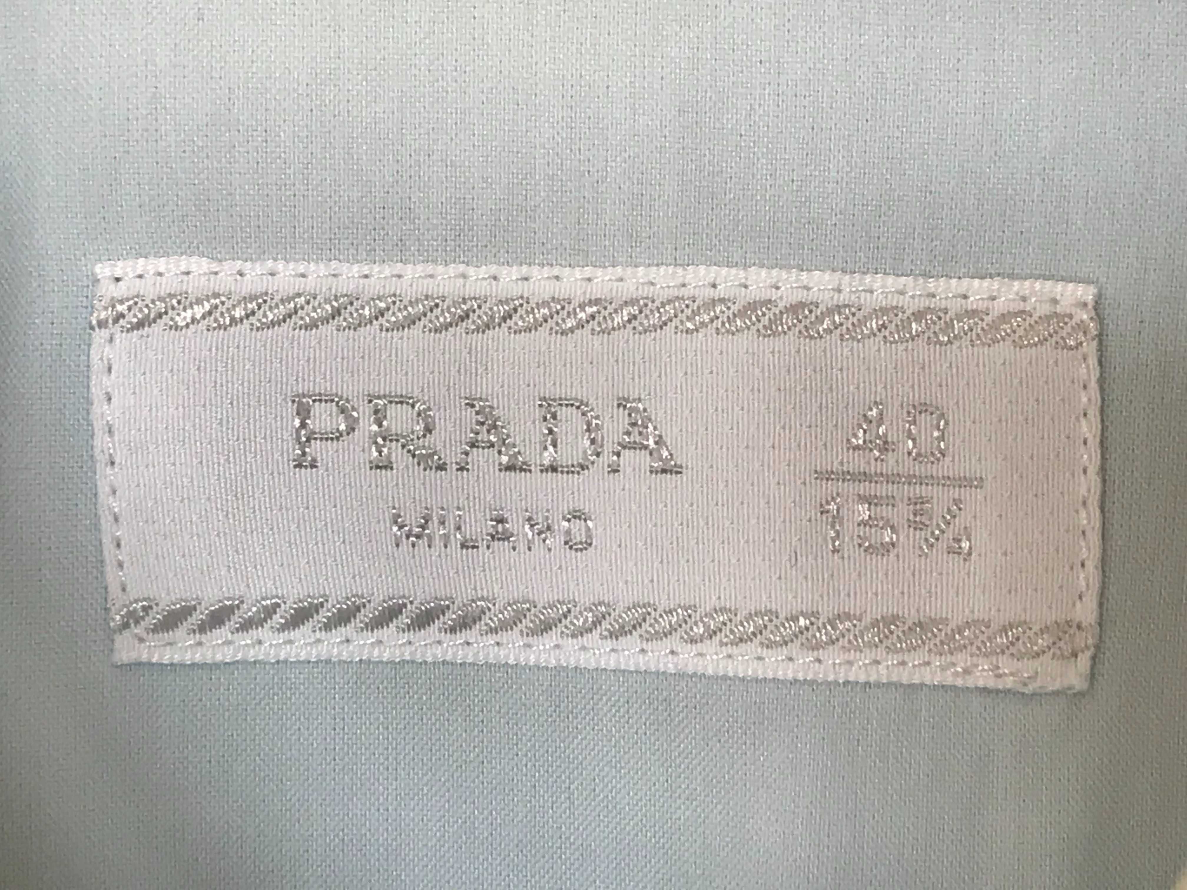 Męska błękitna koszula Prada Milano UCM608-F62-F0012 r. 15 3/4 (40)