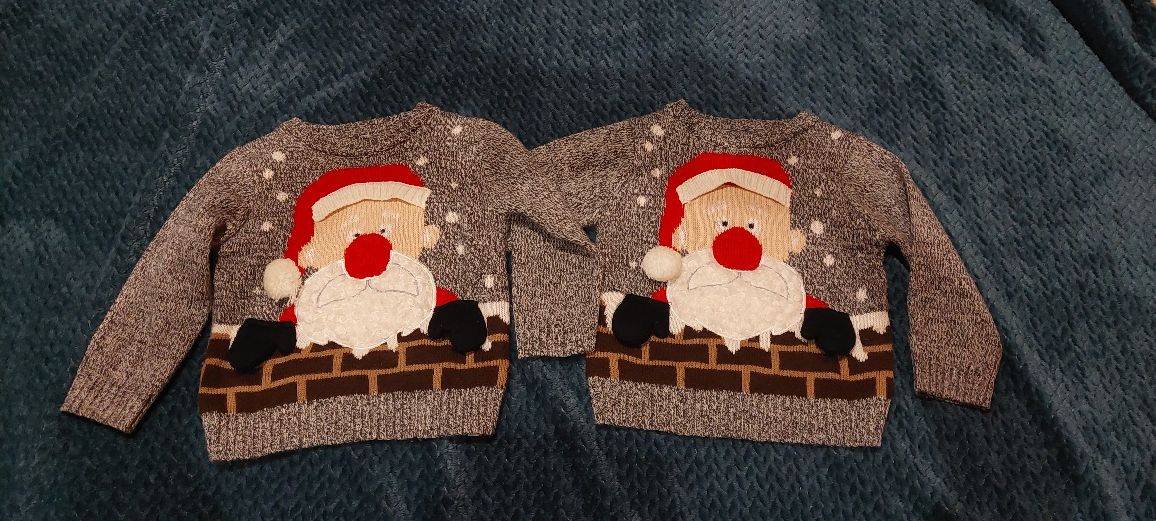 Sweter ciepły Mikołaj Święta  92 bliźniaki