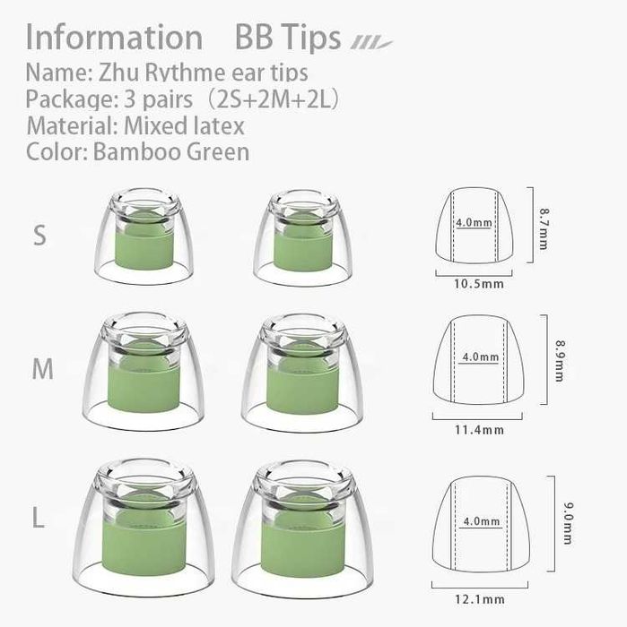‼️ Zhulinniao Zhu Rythme (SML) - сменные насадки, силиконовые амбушюры