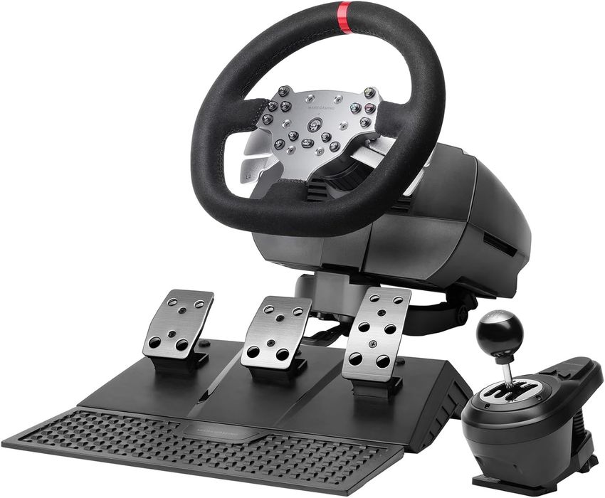 Mars Gaming MWH-RSX, Kierownica SimRacing z Force Feedback, 3 pedały