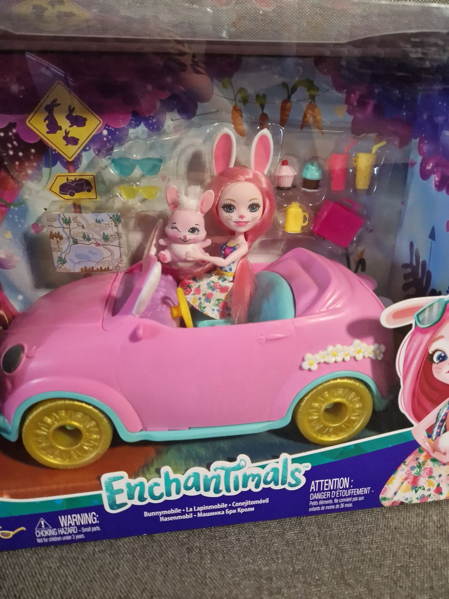 Набір Enchantimals bunnymobile Енчантімалс машинка Брі зайка