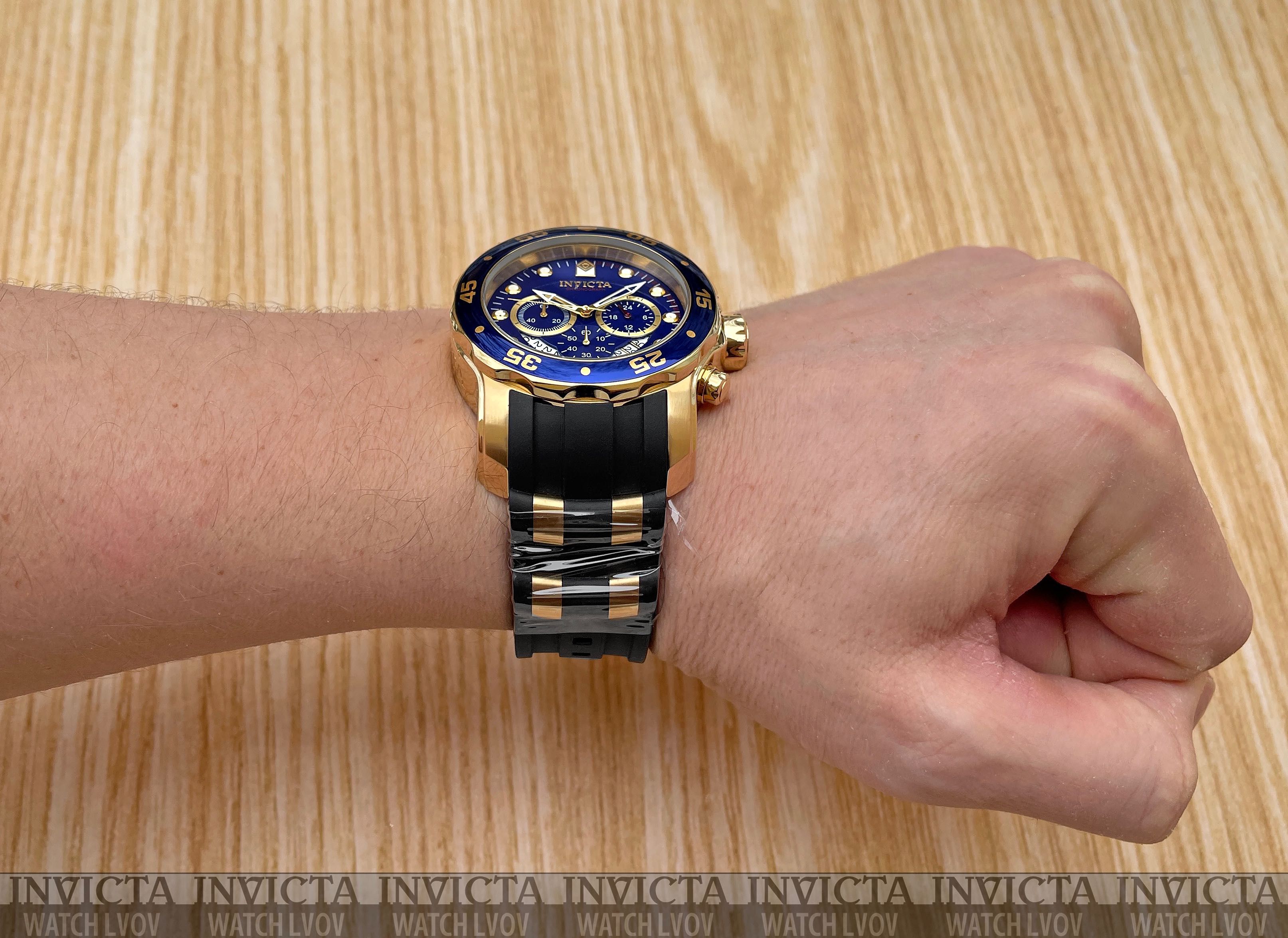 Мужские часы Invicta 6983 Pro Diver Scuba Blue Gold Chronograph