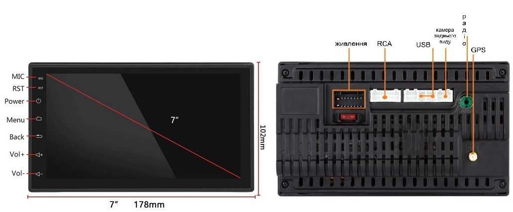 Dakota 1gb 16gb універсальна автомагнітола 2DIN CPU Allwinner з GPS