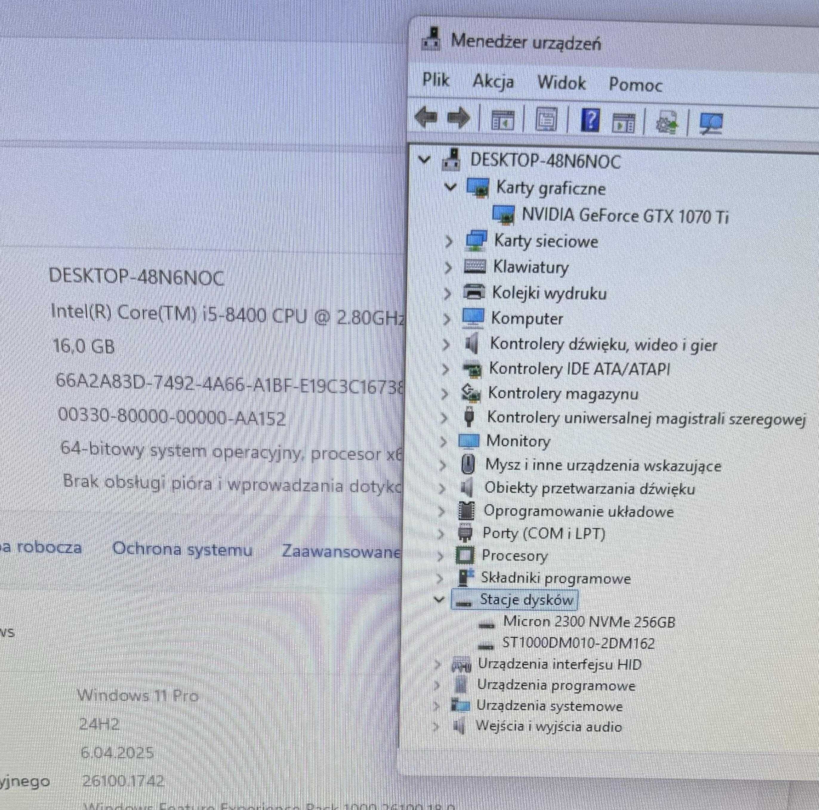 gamingowy komputer gtx1070ti i5 8400