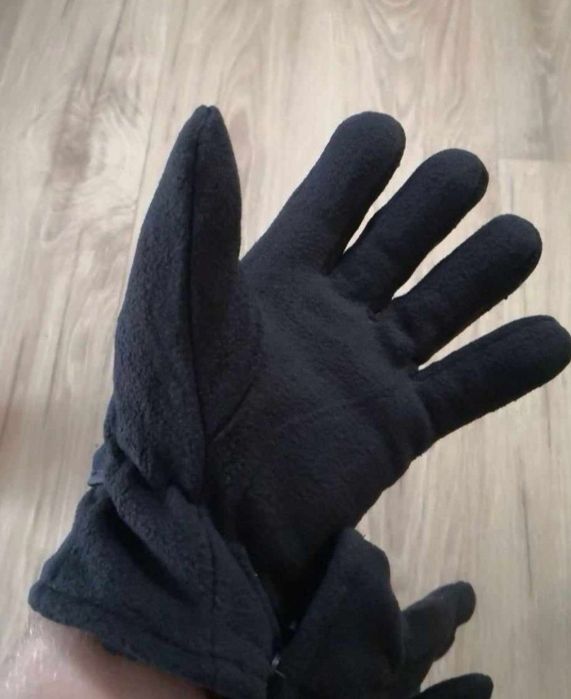 Rękawiczki polarowe ocieplane zimowe męskie ciepłe