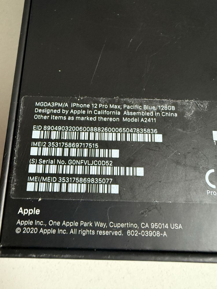 iPhone 12 Pro Max 128gb Blue Idealny Bateria 96%