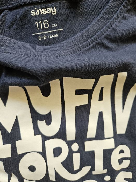 Bluzki z długim rękawem koszulki t-shirty zestaw 5 sztuk 110 sinsay