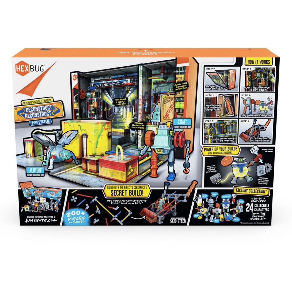 Исследовательская лаборатория Junkbots Hexbug конструктор 200 деталей