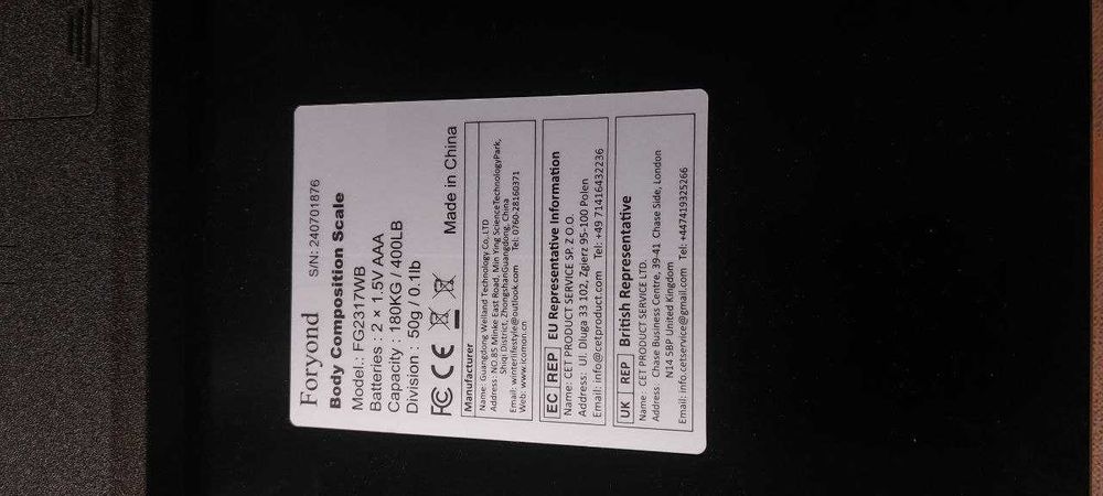 Nowoczesna Waga Osobowa Foryond FG2317WB – Twój Asystent Zdrowia!