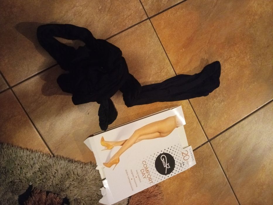 Używane rajstopy grubsze czarne