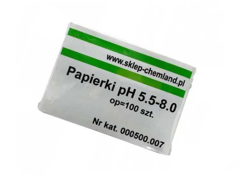 Paski wskaźnikowe lakmusowe do mierzenia pH 5.5-8.0, 2 x 100 szt