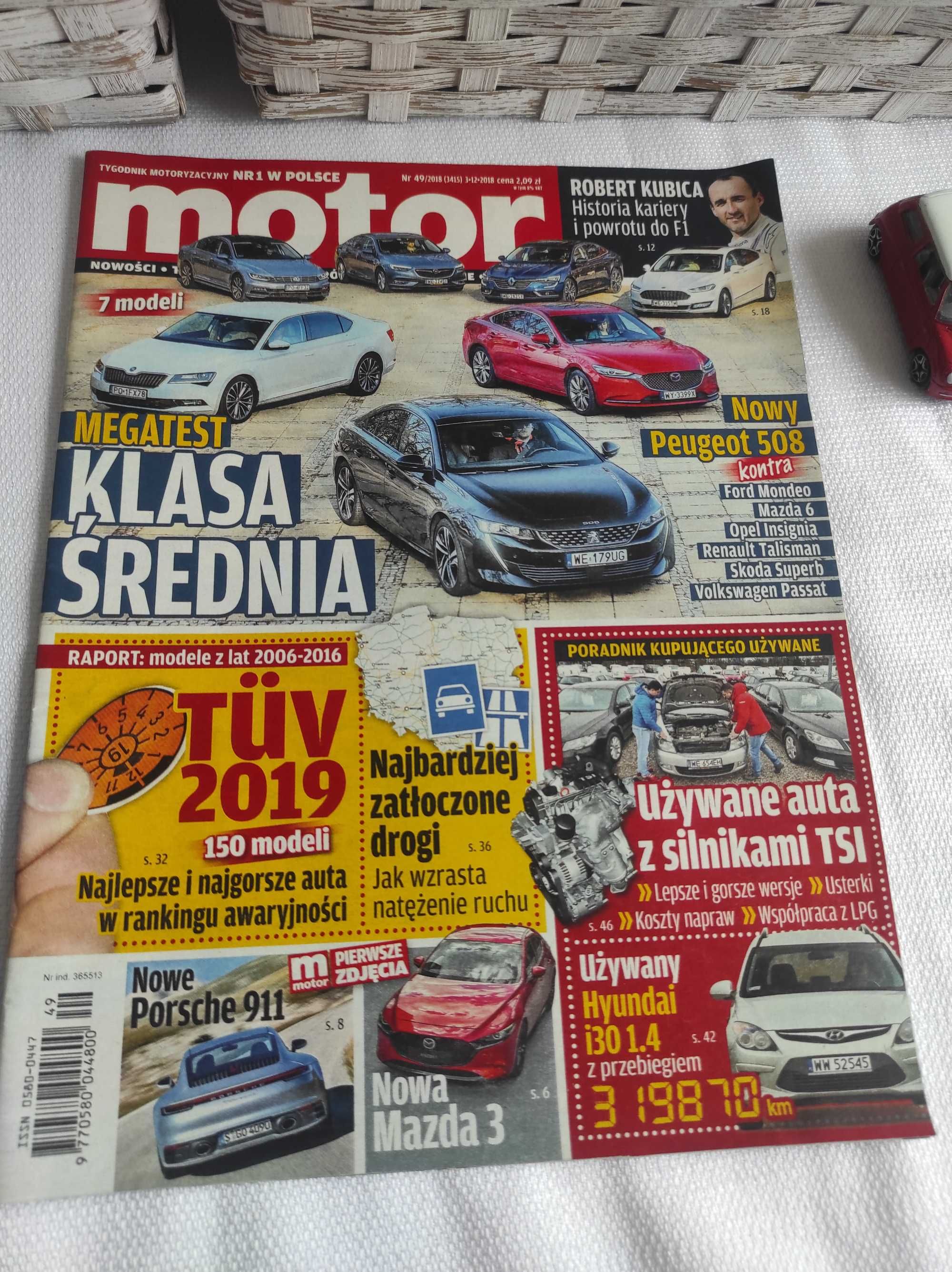 Czasopismo Motor WYSZUKAJ Auto 49/2018 R8 Aircross Jeep i30 Talisman