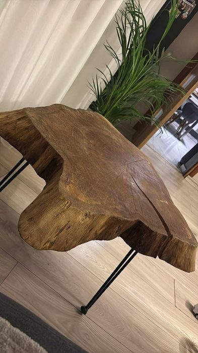 Stolik kawowy drewniany plaster