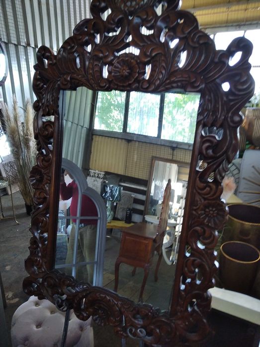 Lustro vintage  w motywy kwiatowe