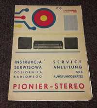 Instrukcja serwisowa starego radia "Pionier-Stereo"